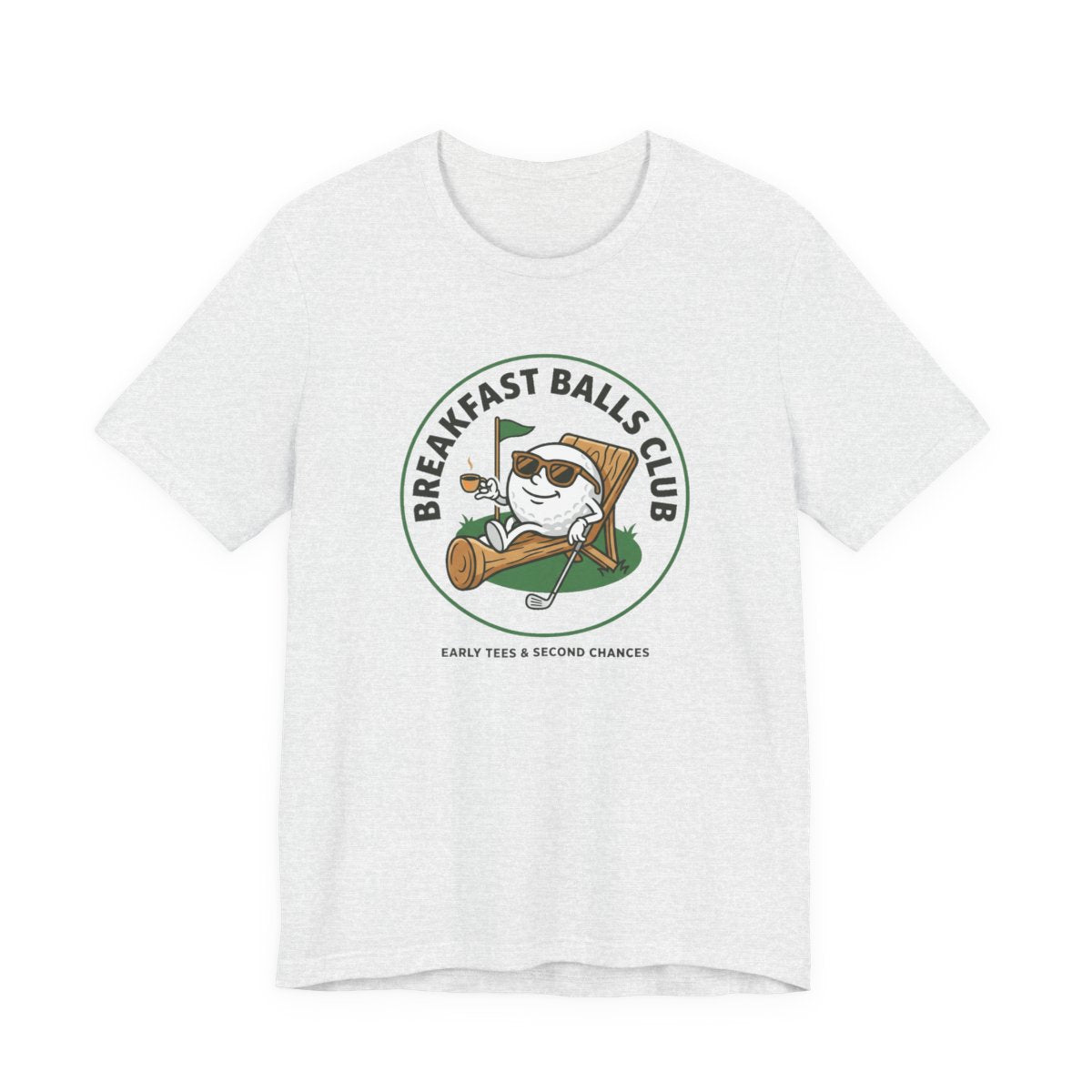 Breakfast Balls Club Golf Tee | Funny Golf Ball Cartoon Tee