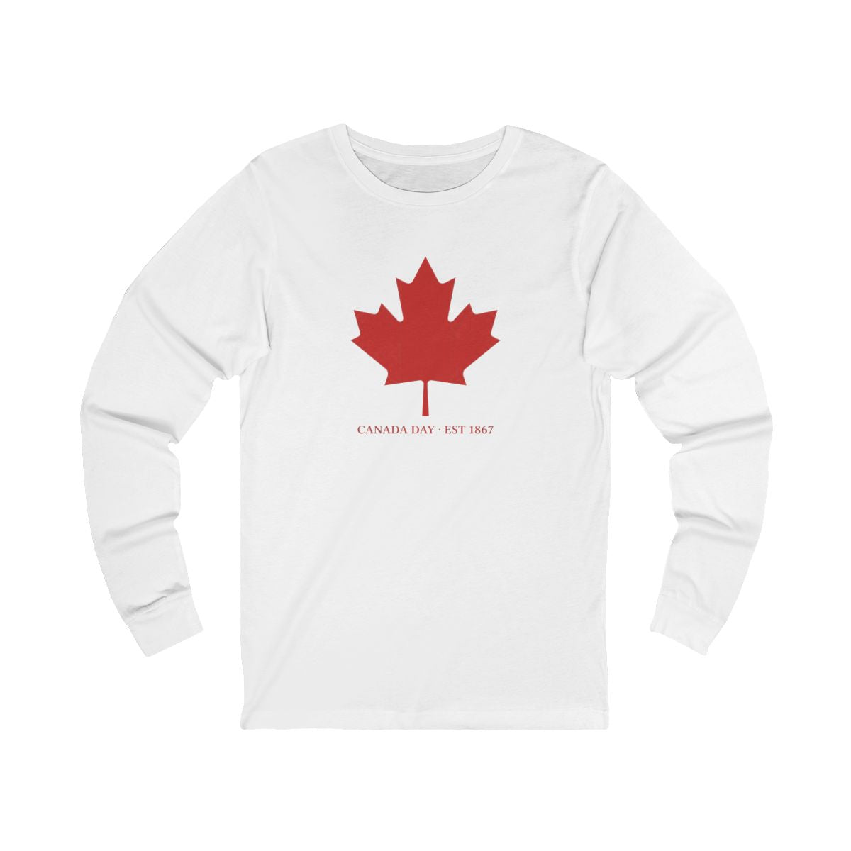 Canada Maple Leaf Long Sleeve Tee | Vintage Distressed EST 1867