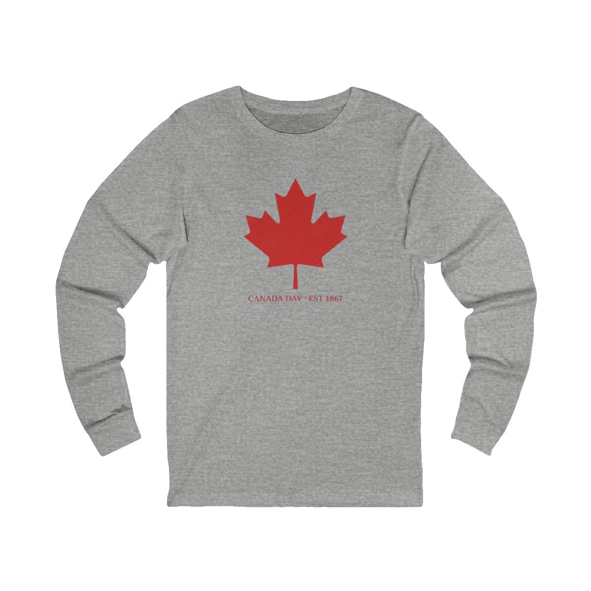 Canada Maple Leaf Long Sleeve Tee | Vintage Distressed EST 1867