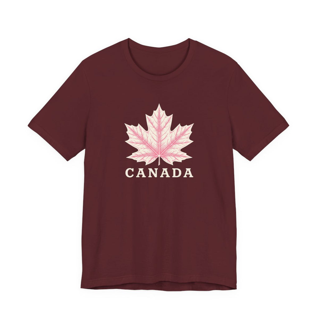 Canada Engraved Maple Leaf Tee | Vintage Engraved Canada Pride Shirt