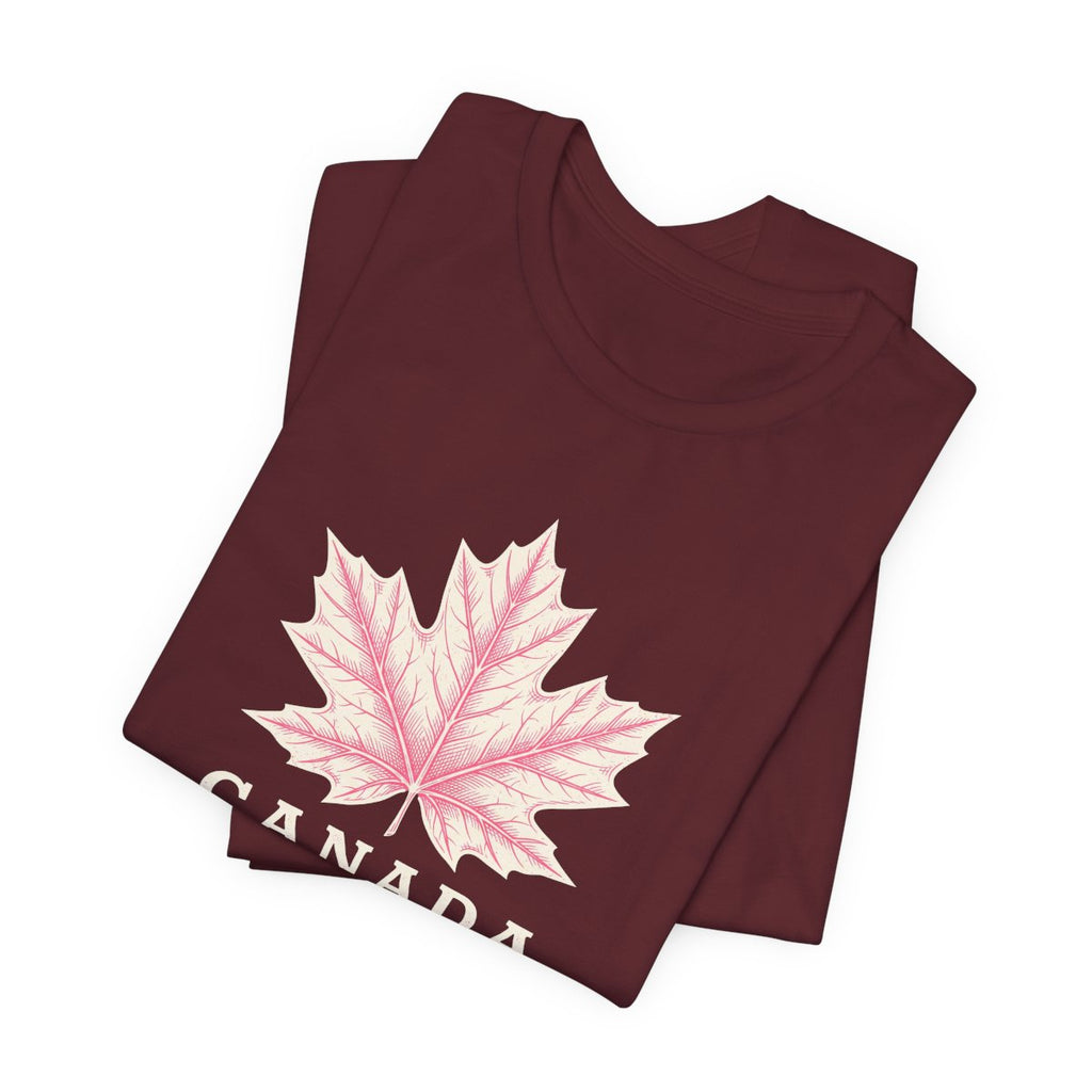 Canada Engraved Maple Leaf Tee | Vintage Engraved Canada Pride Shirt