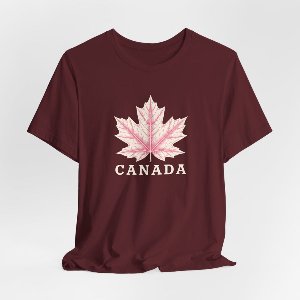Canada Engraved Maple Leaf Tee | Vintage Engraved Canada Pride Shirt