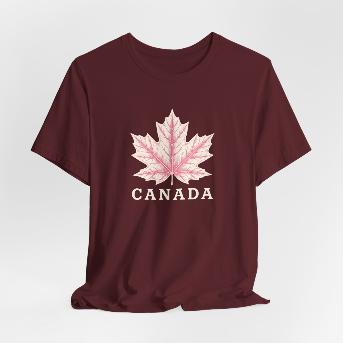 Canada Engraved Maple Leaf Tee | Vintage Engraved Canada Pride Shirt