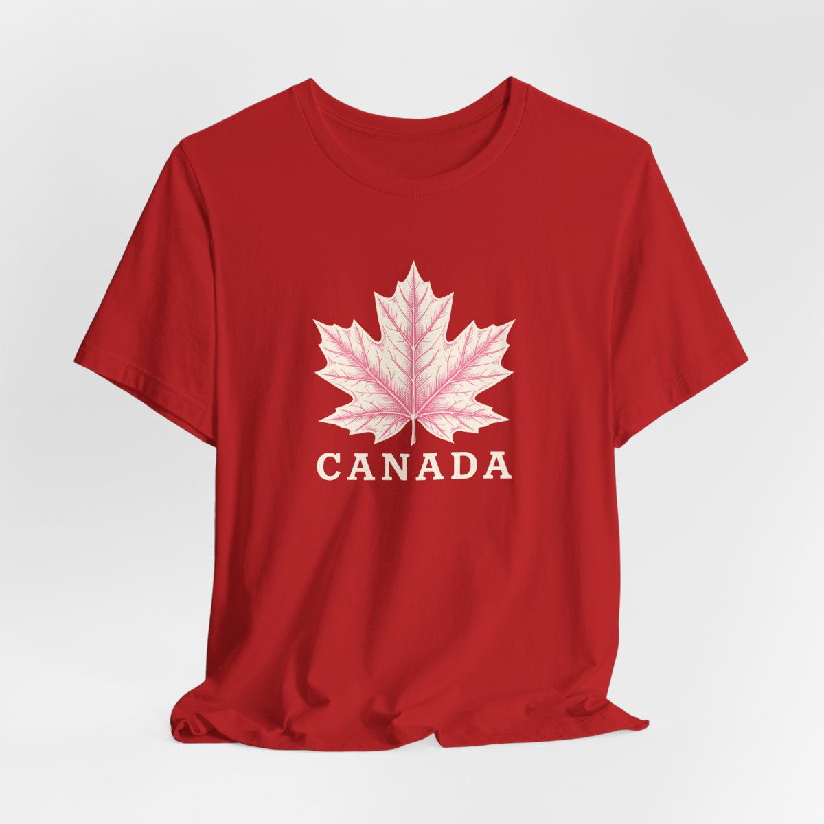 Canada Engraved Maple Leaf Tee | Vintage Engraved Canada Pride Shirt