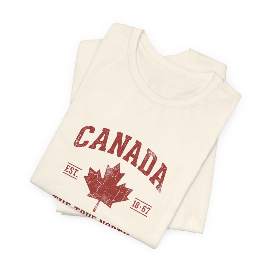 Canada True North Tee | Vintage Varsity Maple Leaf, EST 1867