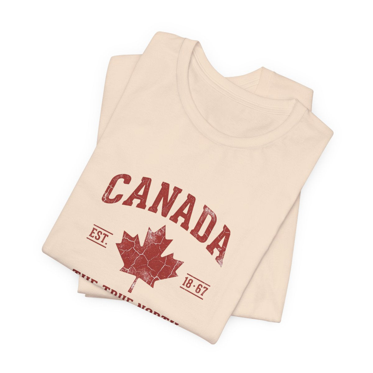Canada True North Tee | Vintage Varsity Maple Leaf, EST 1867