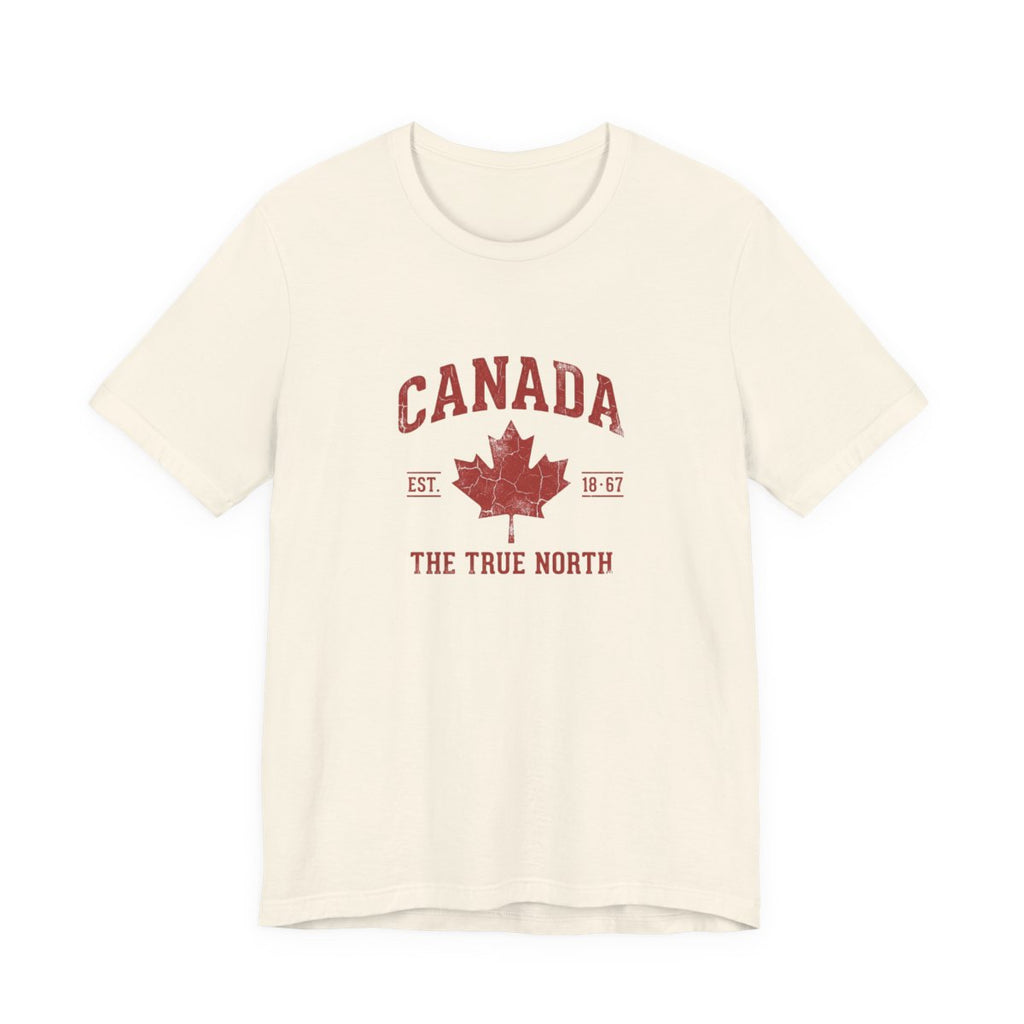 Canada True North Tee | Vintage Varsity Maple Leaf, EST 1867