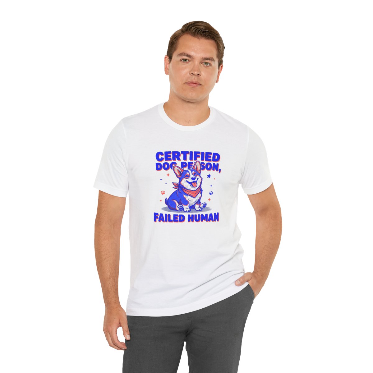 Certified Dog Person Failed Human Tee | Funny Corgi Dog Lover Shirt