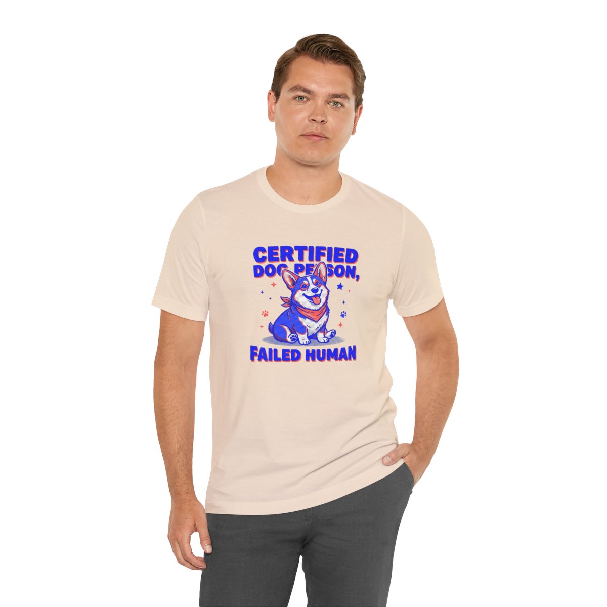 Certified Dog Person Failed Human Tee | Funny Corgi Dog Lover Shirt