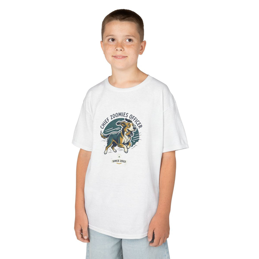 Chief Zoomies Officer Kids Tee | Funny Youth Dog Graphic