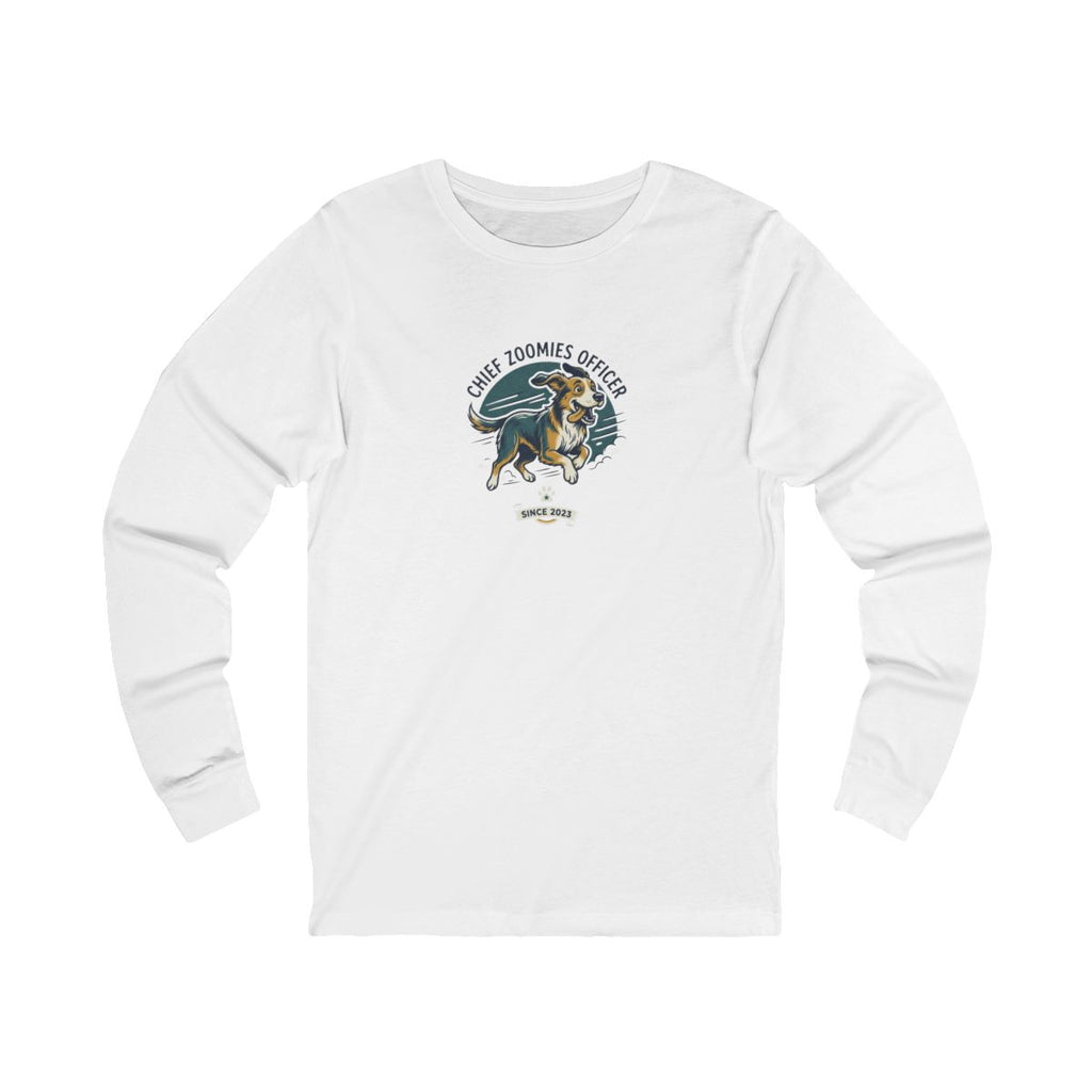 Chief Zoomies Officer Long Sleeve Tee | Funny Dog Lover Graphic Shirt