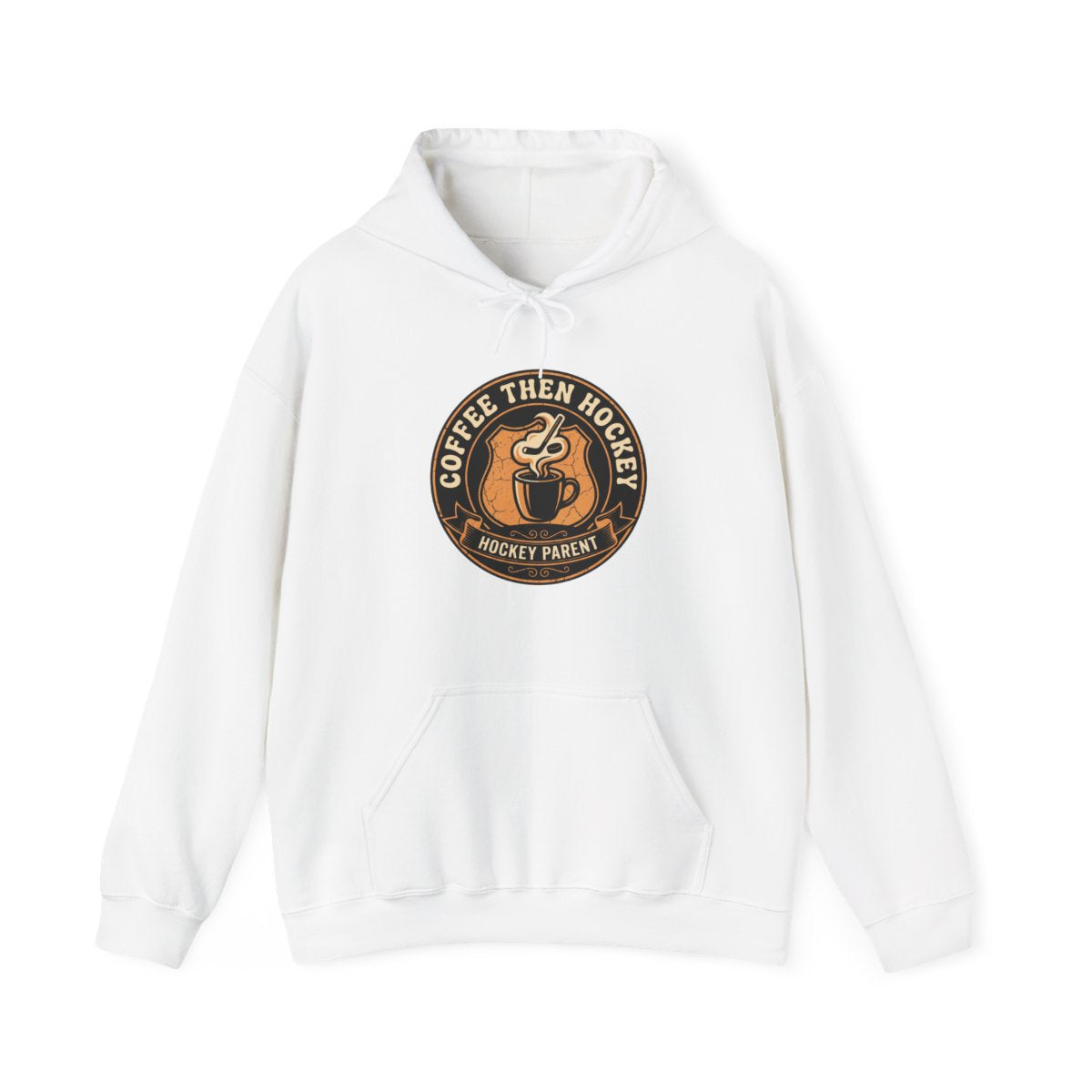 Coffee Then Hockey Hoodie | Funny Hockey Parent Shirt