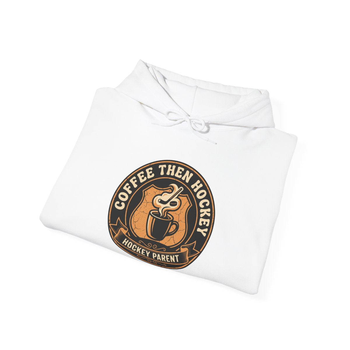 Coffee Then Hockey Hoodie | Funny Hockey Parent Shirt