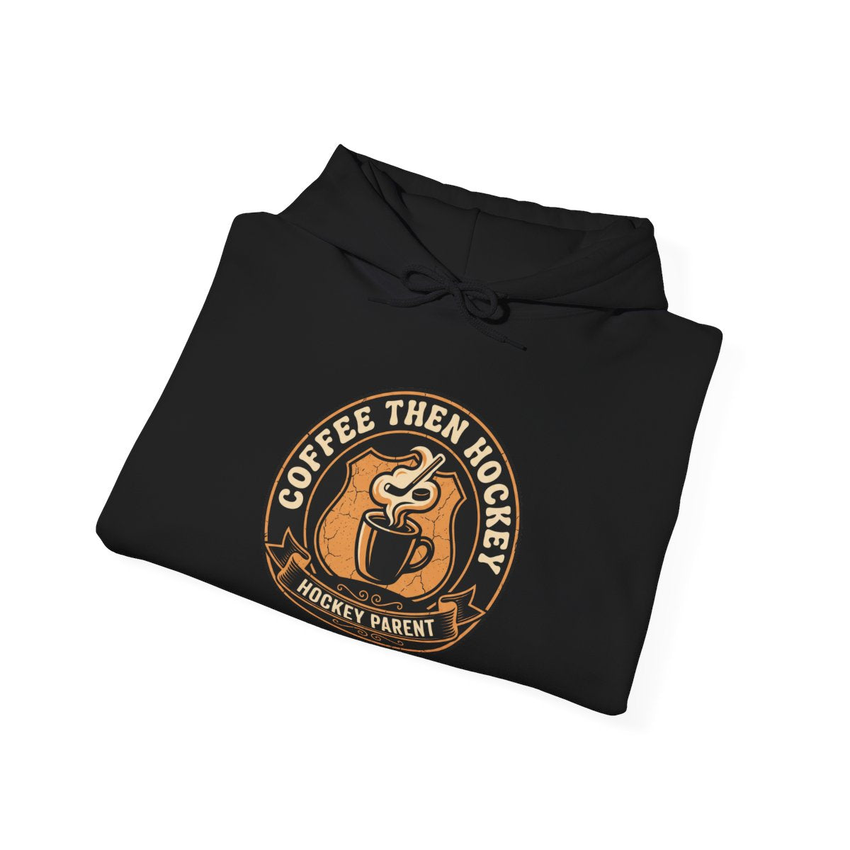 Coffee Then Hockey Hoodie | Funny Hockey Parent Shirt