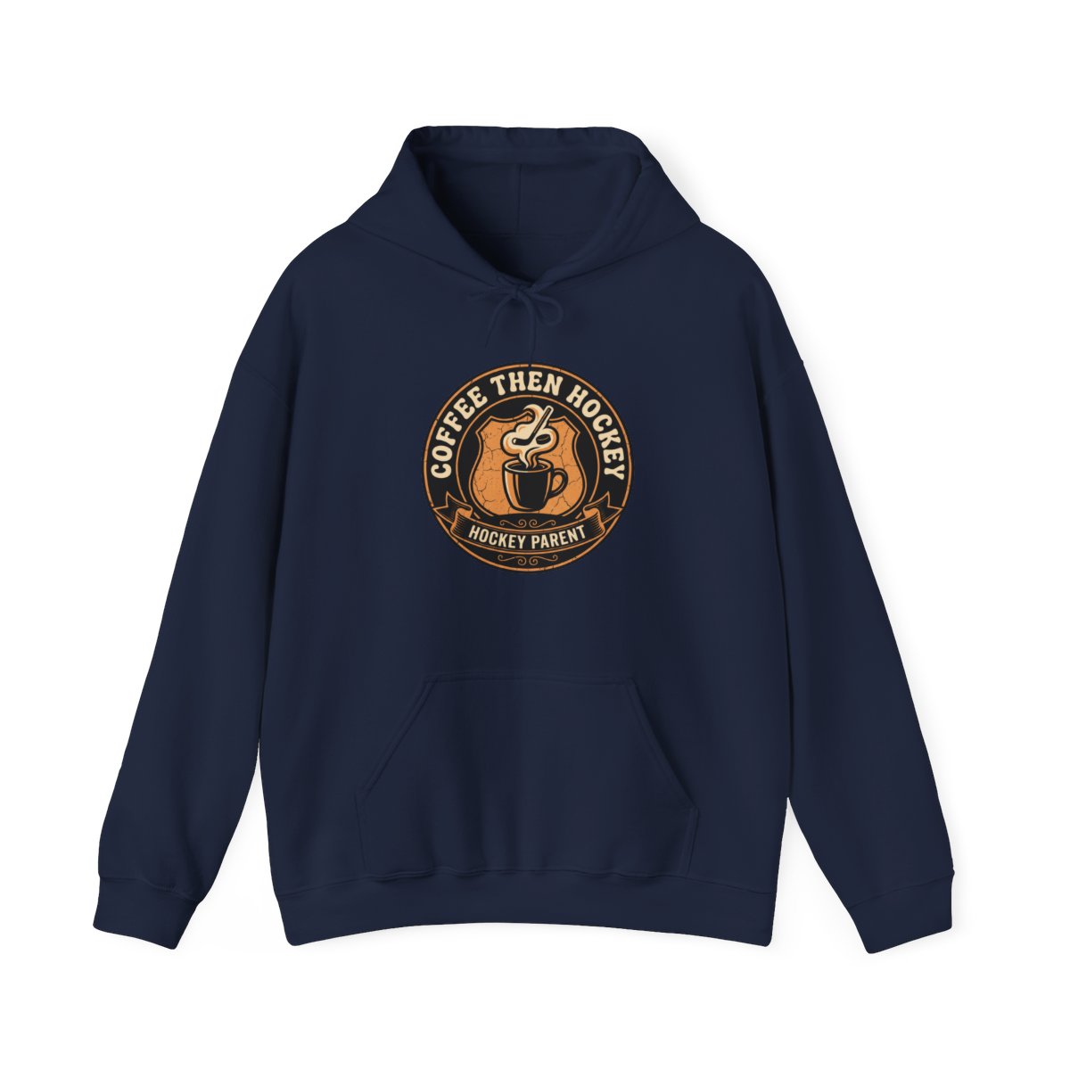 Coffee Then Hockey Hoodie | Funny Hockey Parent Shirt