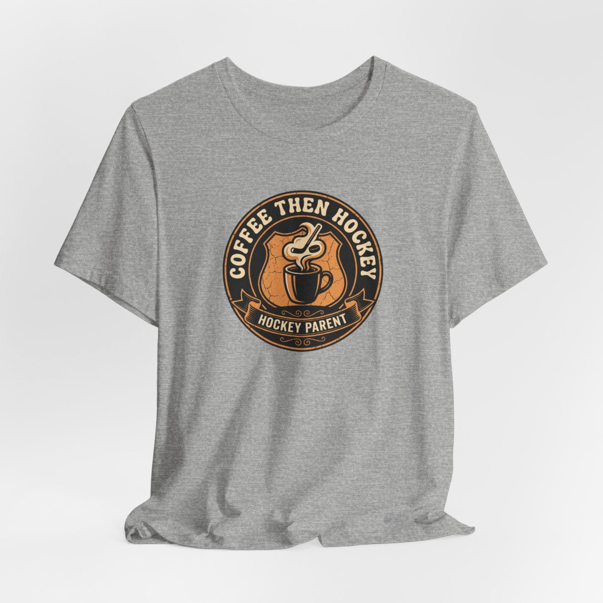 Coffee Then Hockey Tee | Funny Hockey Parent Shirt