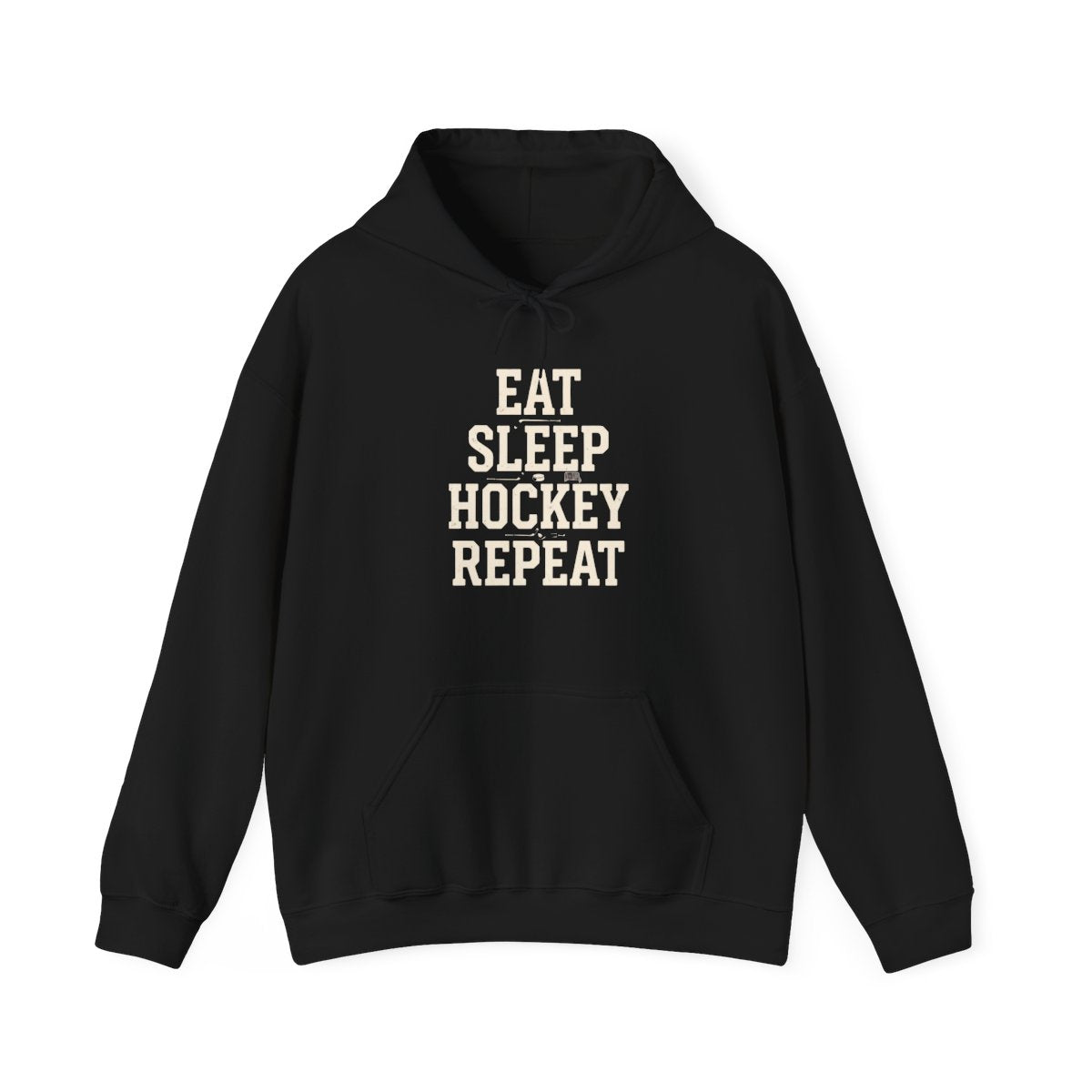 Eat Sleep Hockey Repeat Hoodie | Funny Hockey Lover Shirt