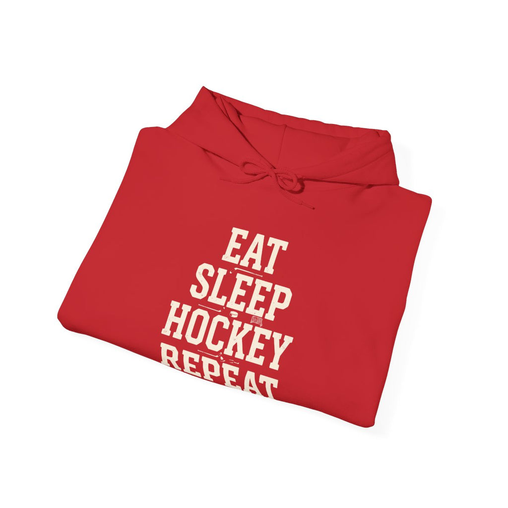 Eat Sleep Hockey Repeat Hoodie | Funny Hockey Lover Shirt