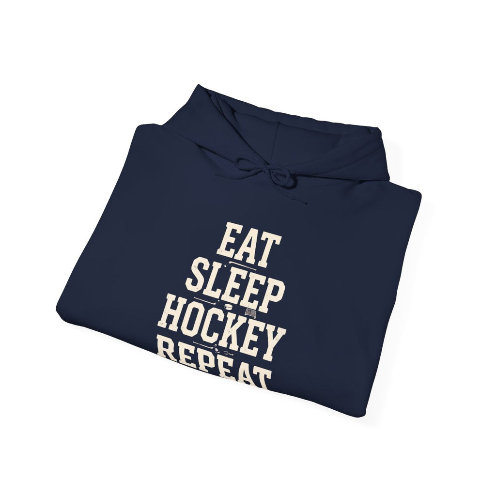 Eat Sleep Hockey Repeat Hoodie | Funny Hockey Lover Shirt