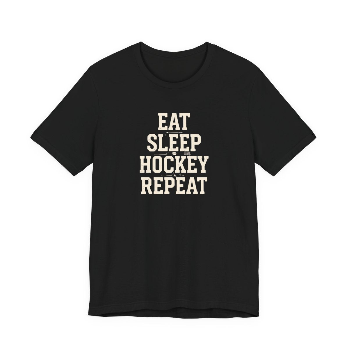 Eat Sleep Hockey Repeat Tee | Funny Hockey Lover Shirt