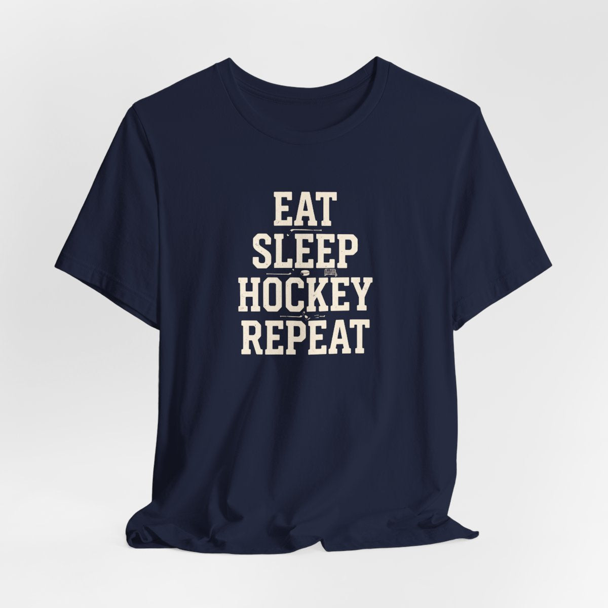 Eat Sleep Hockey Repeat Tee | Funny Hockey Lover Shirt