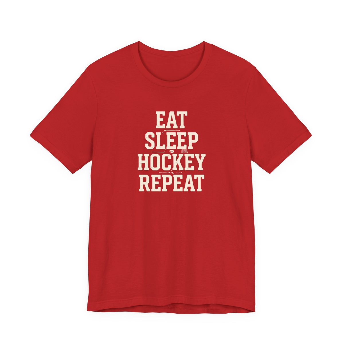 Eat Sleep Hockey Repeat Tee | Funny Hockey Lover Shirt