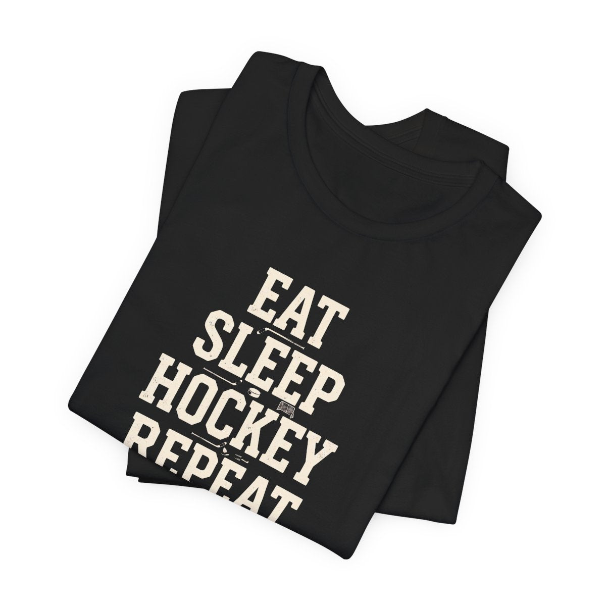 Eat Sleep Hockey Repeat Tee | Funny Hockey Lover Shirt