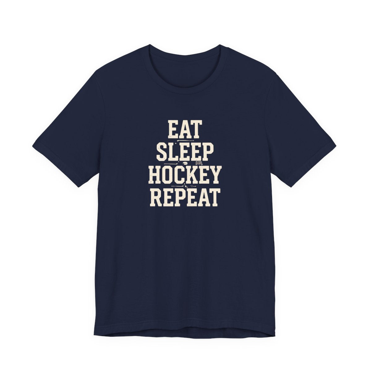 Eat Sleep Hockey Repeat Tee | Funny Hockey Lover Shirt