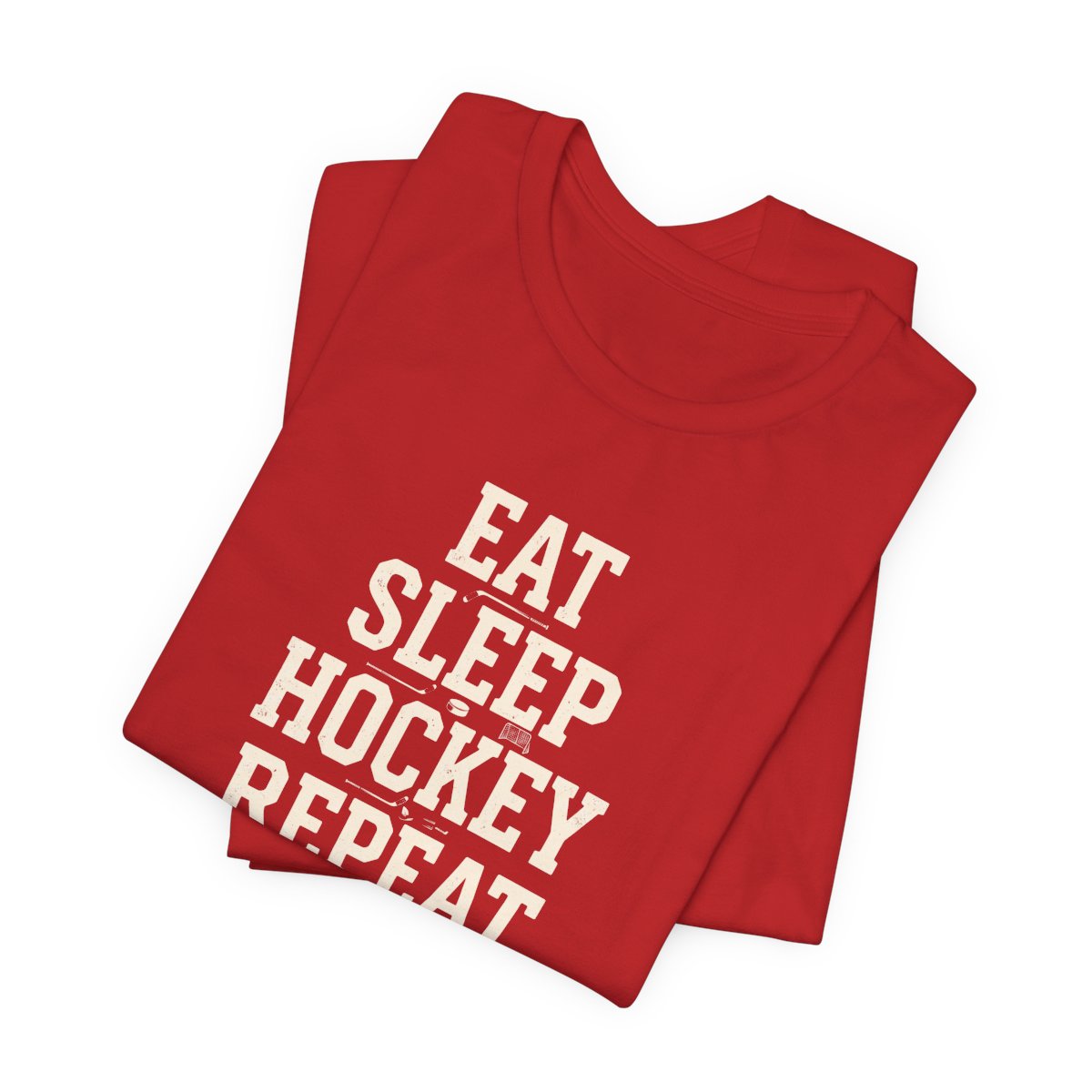 Eat Sleep Hockey Repeat Tee | Funny Hockey Lover Shirt