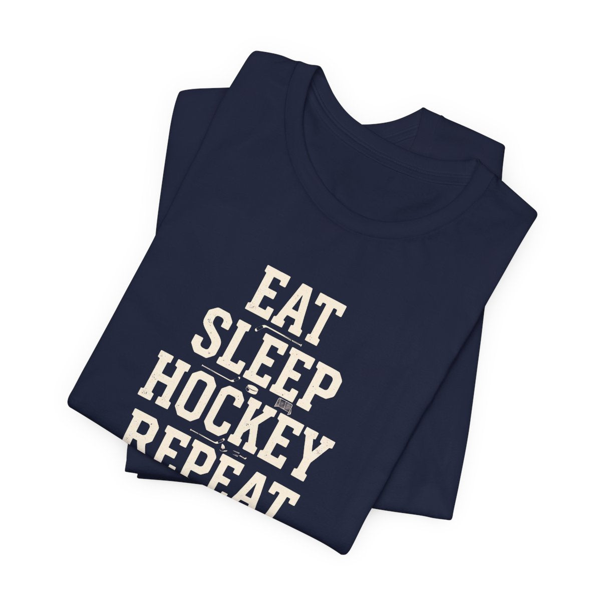 Eat Sleep Hockey Repeat Tee | Funny Hockey Lover Shirt
