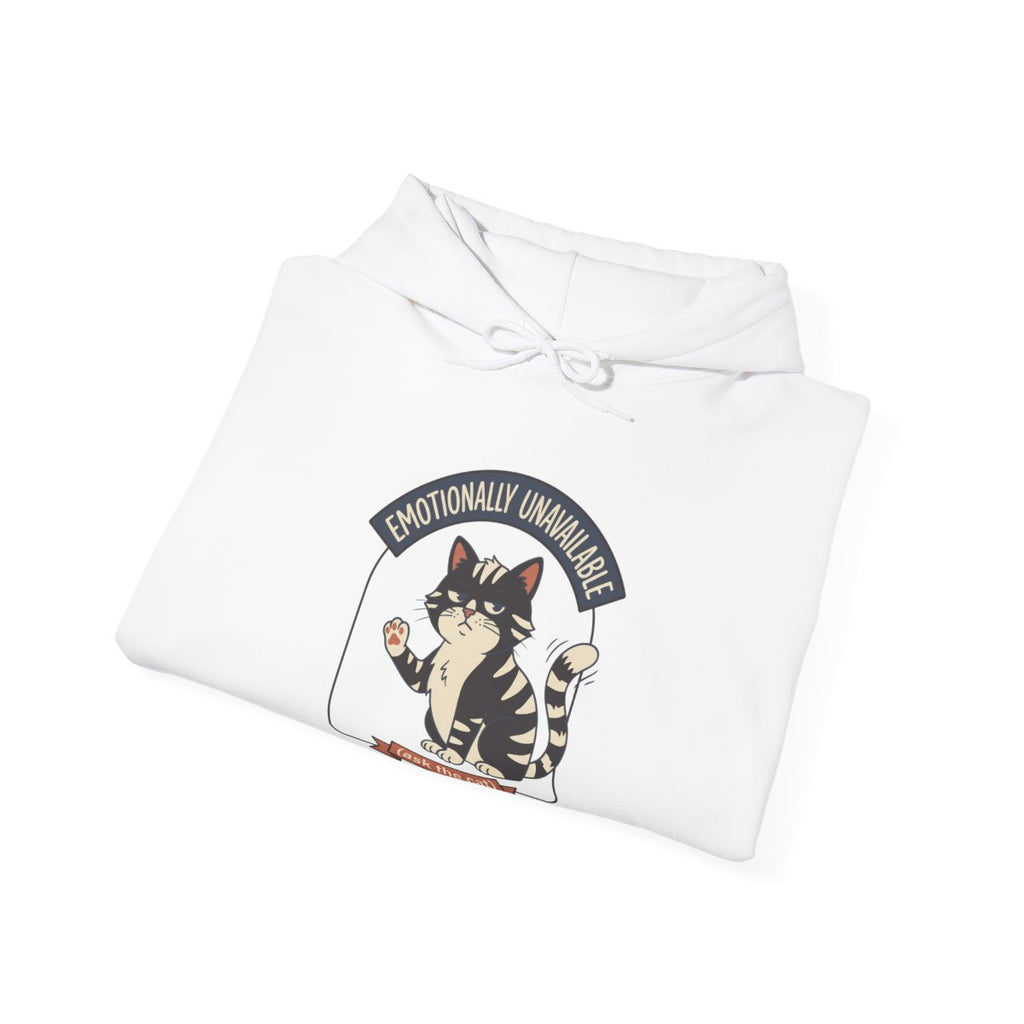 Emotionally Unavailable Cat Hoodie | Funny Cat Lover Graphic