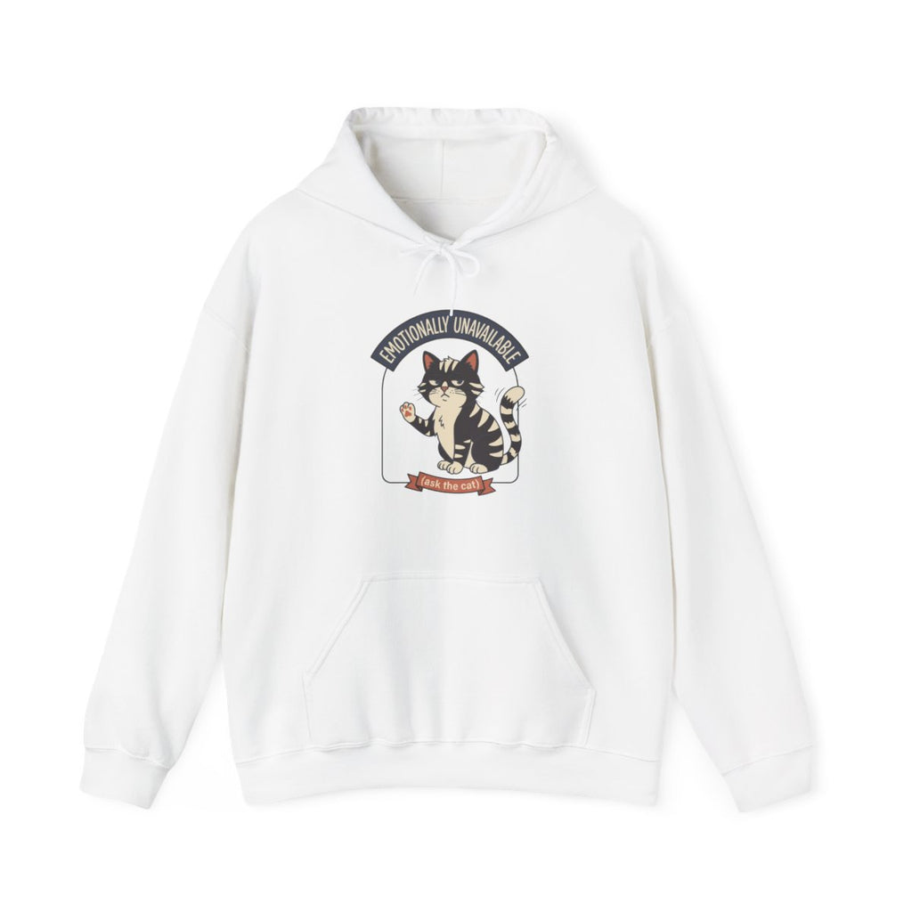 Emotionally Unavailable Cat Hoodie | Funny Cat Lover Graphic