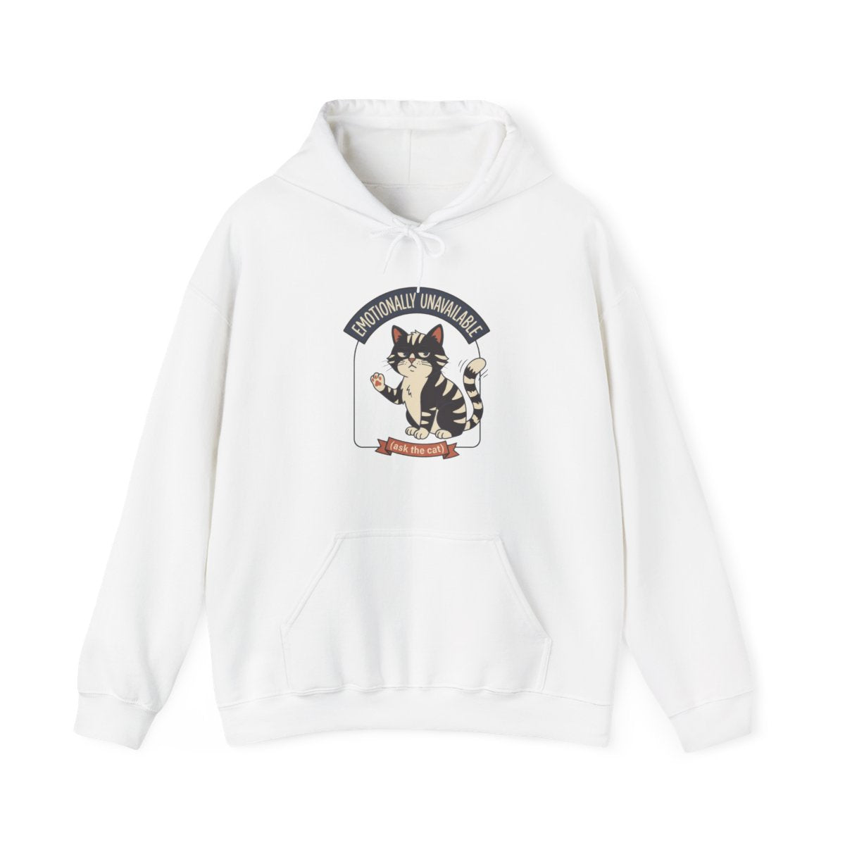 Emotionally Unavailable Cat Hoodie | Funny Cat Lover Graphic