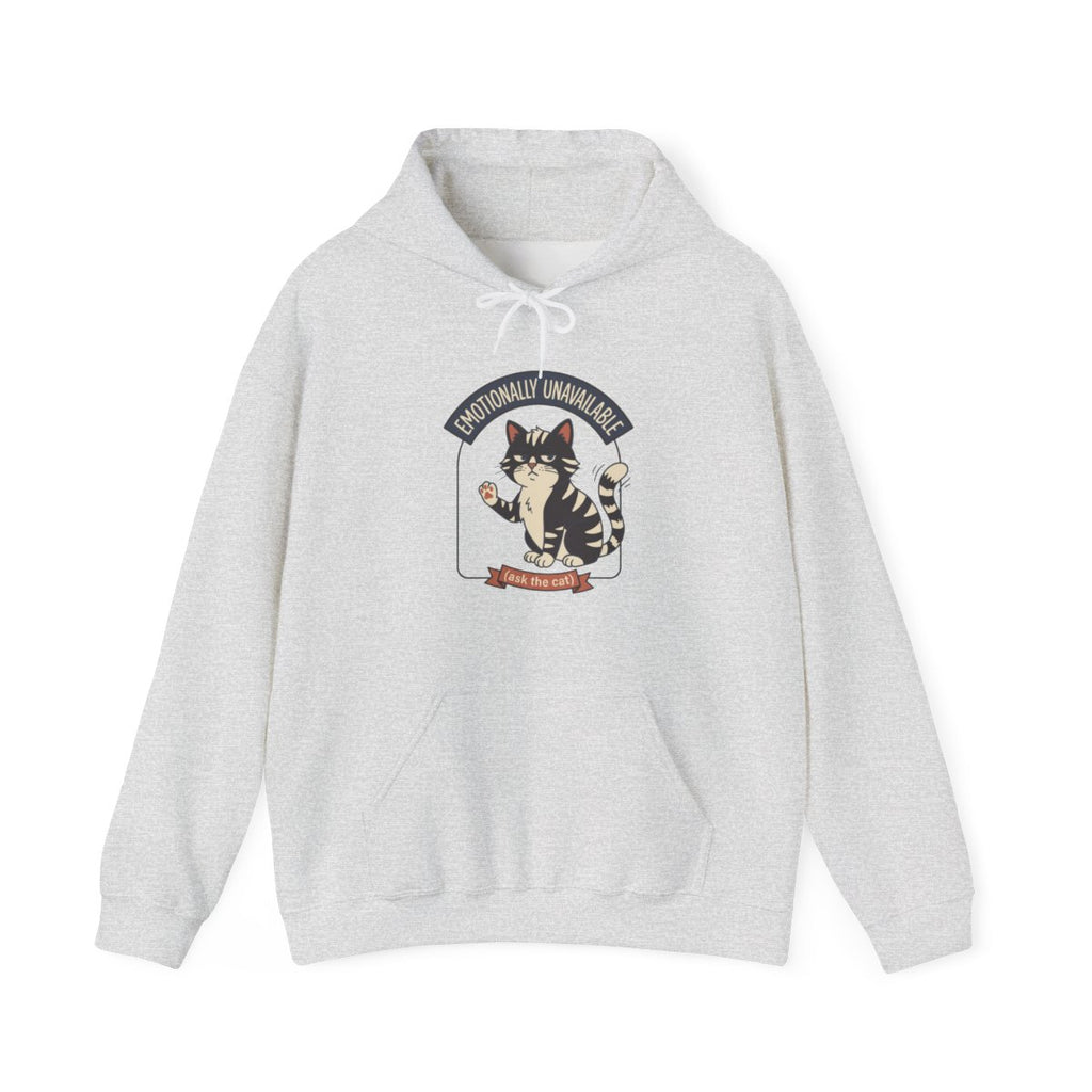 Emotionally Unavailable Cat Hoodie | Funny Cat Lover Graphic