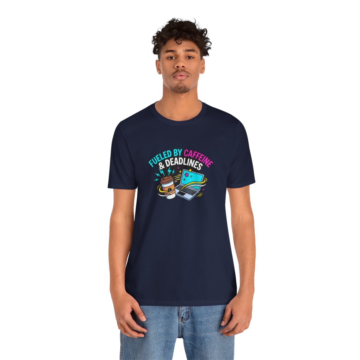 Fueled by Caffeine & Deadlines Tee | Funny College Student Shirt