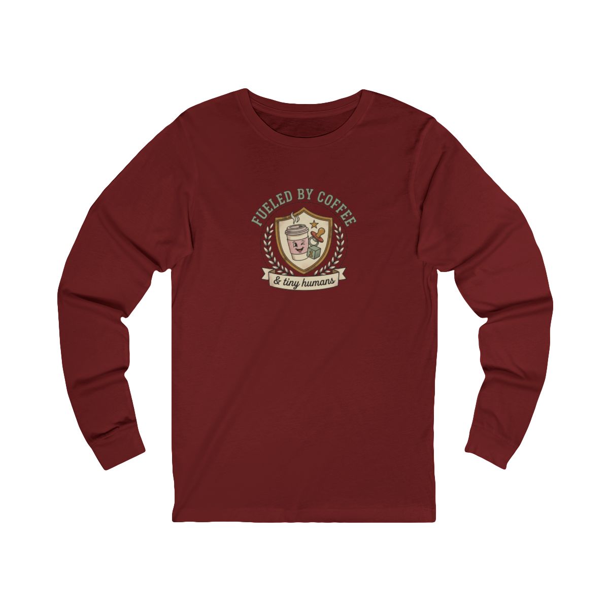 Fueled by Coffee and Tiny Humans Long Sleeve Tee | Coffee Mom