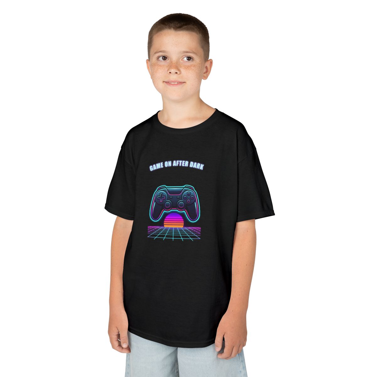 Game On After Dark Kids Tee | Retro Synthwave Gamer Shirt