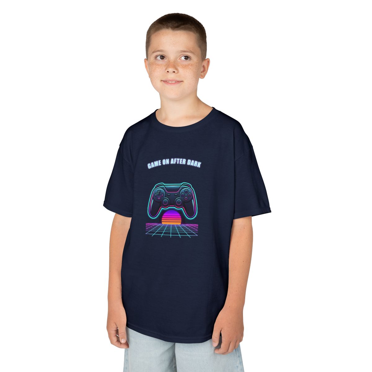 Game On After Dark Kids Tee | Retro Synthwave Gamer Shirt