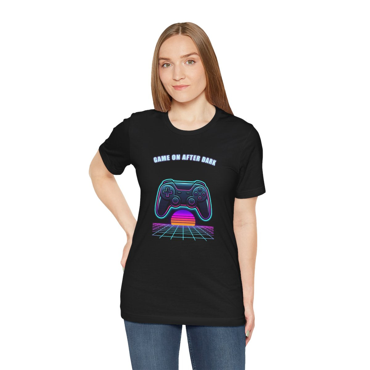 Game On After Dark Tee | Retro Synthwave Gaming Controller Shirt