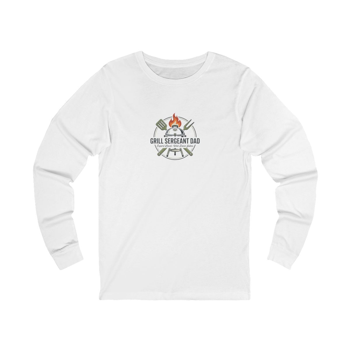 Grill Sergeant Dad Long Sleeve Tee | Father’s Day, BBQ, Fishing, Retro Outdoorsy