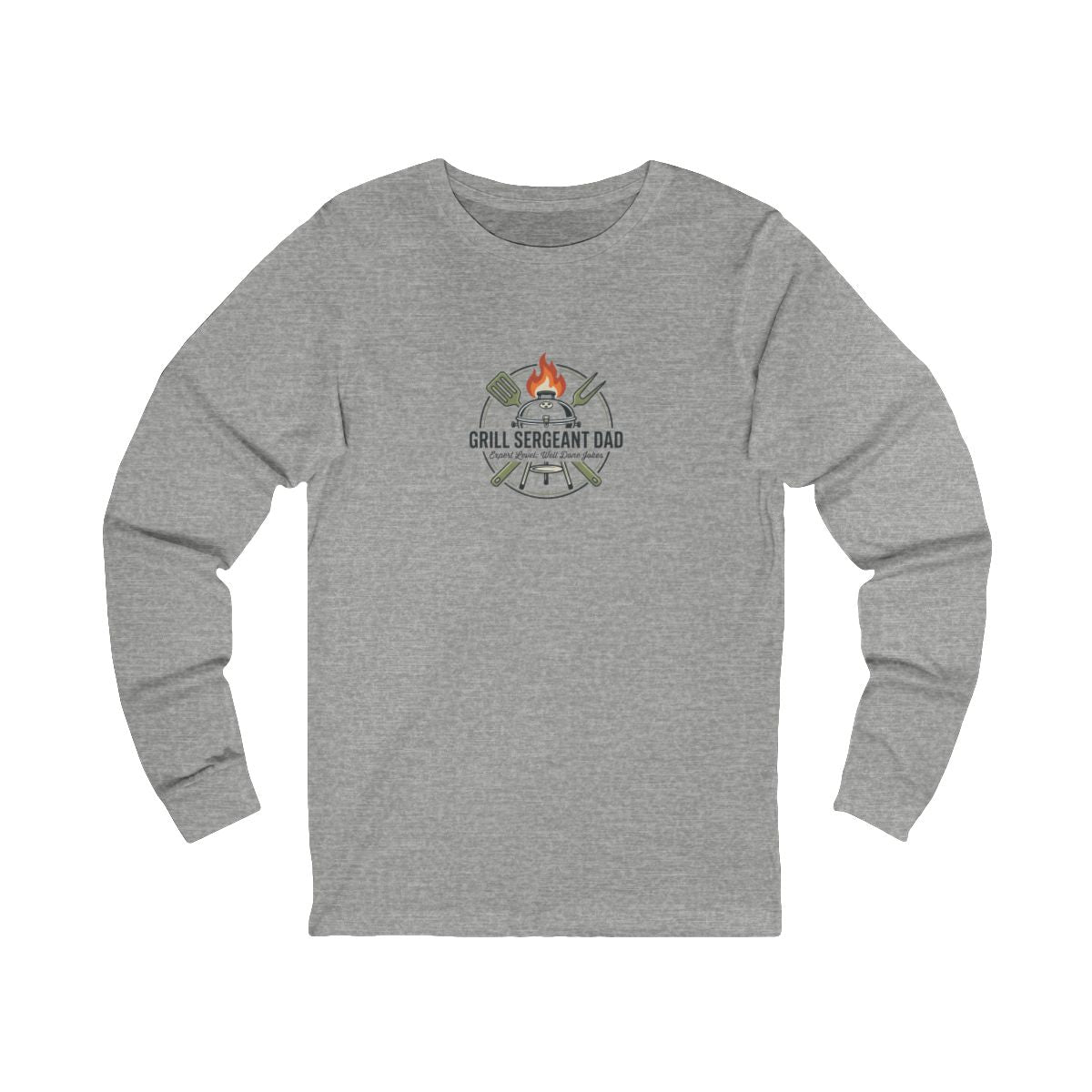 Grill Sergeant Dad Long Sleeve Tee | Father’s Day, BBQ, Fishing, Retro Outdoorsy