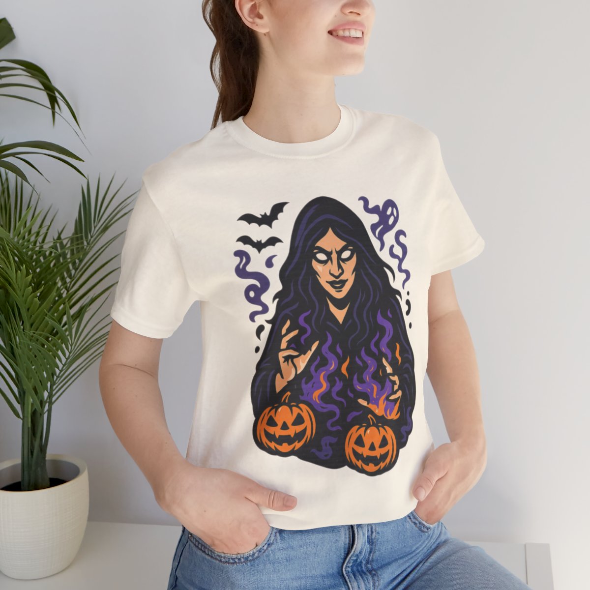 Halloween Witch Tee | Spooky Witch Pumpkin Graphic Shirt