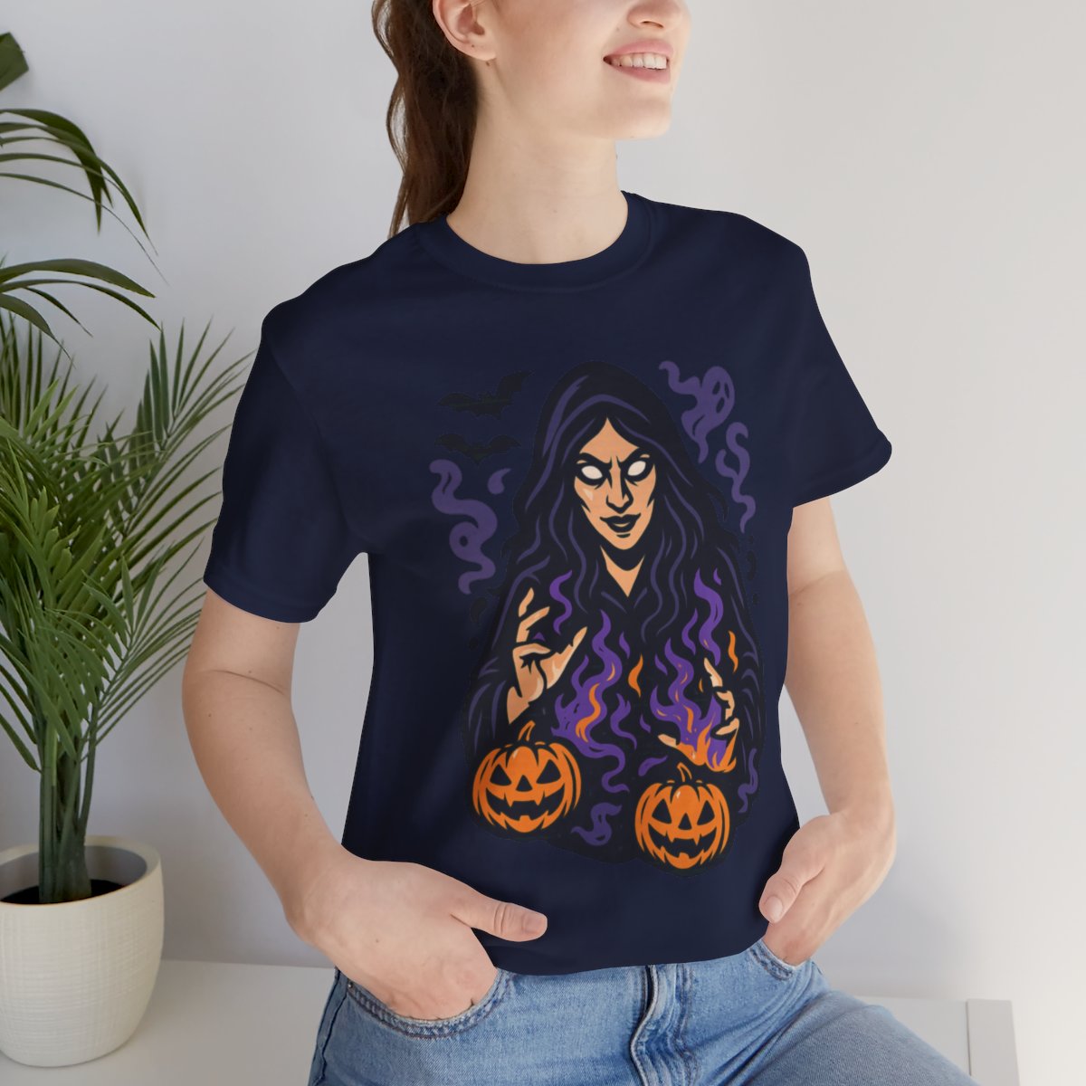 Halloween Witch Tee | Spooky Witch Pumpkin Graphic Shirt