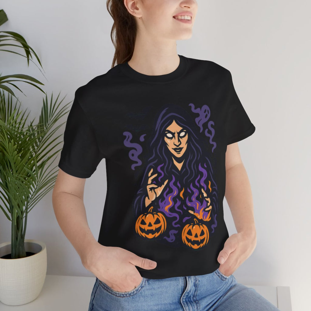 Halloween Witch Tee | Spooky Witch Pumpkin Graphic Shirt