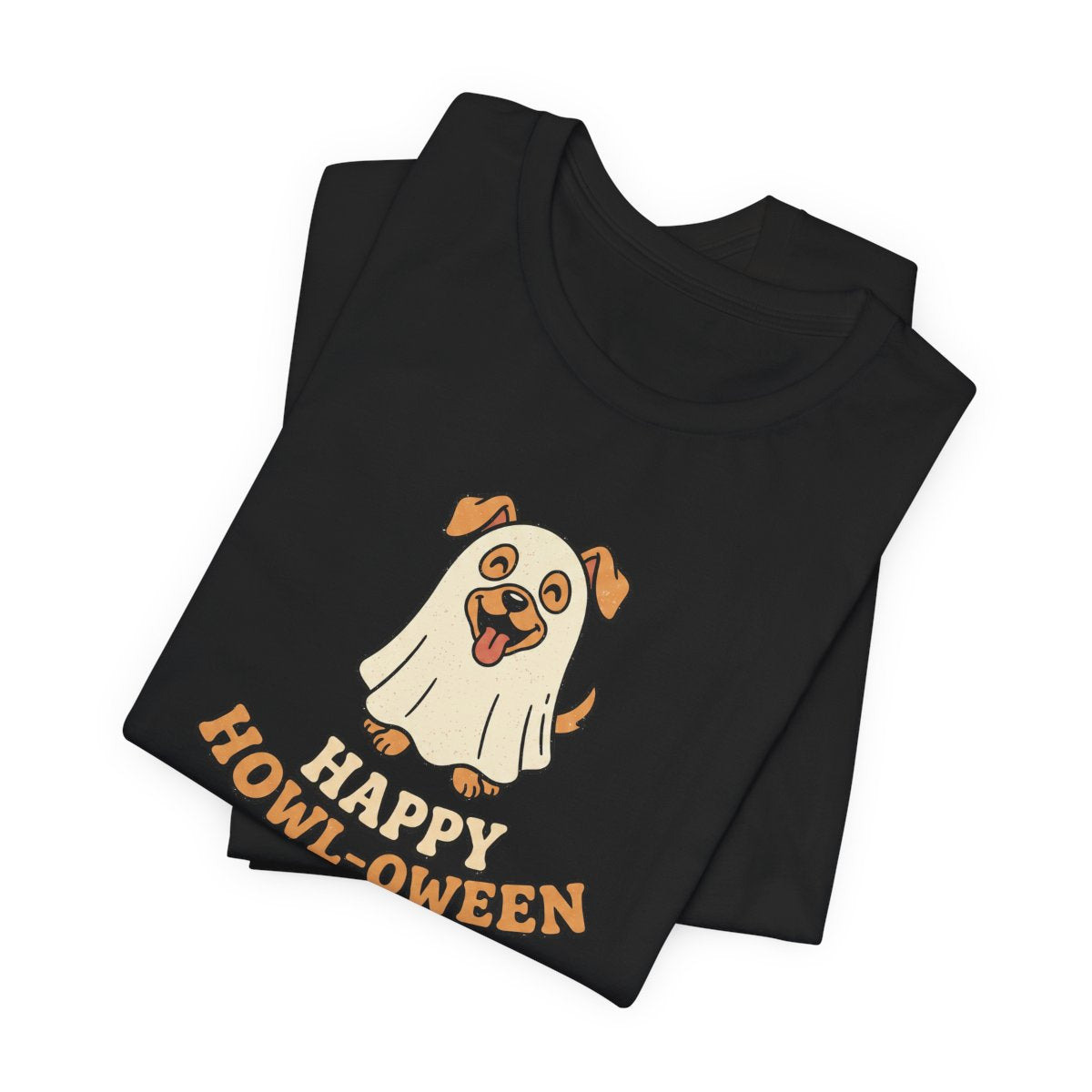 Happy Howl-oween Tee | Funny Dog Ghost Halloween Shirt