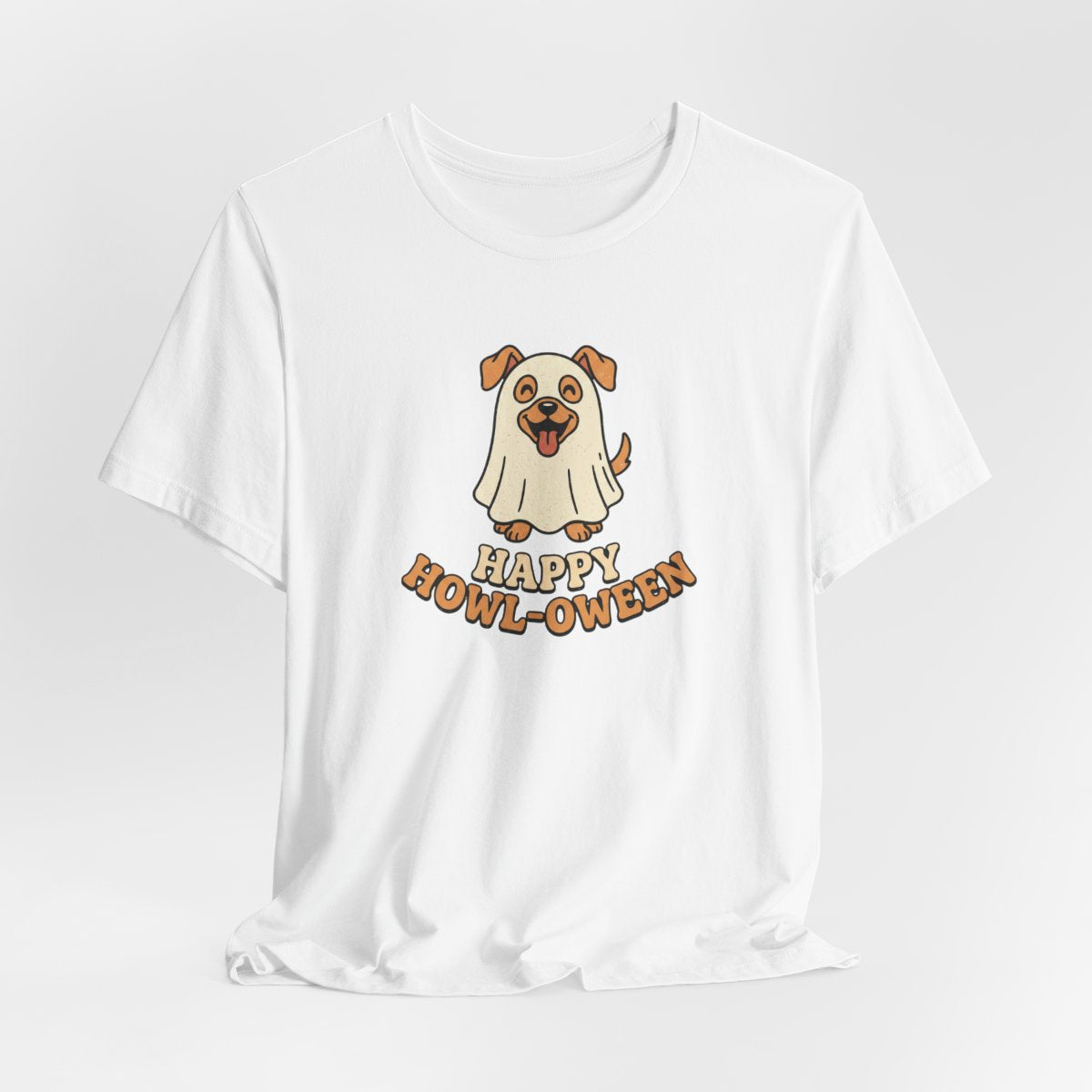 Happy Howl-oween Tee | Funny Dog Ghost Halloween Shirt