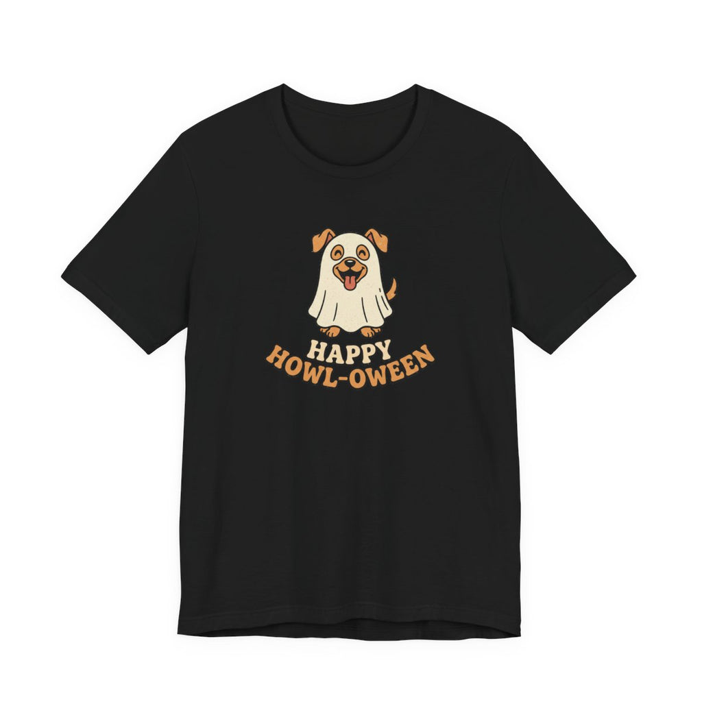 Happy Howl-oween Tee | Funny Dog Ghost Halloween Shirt