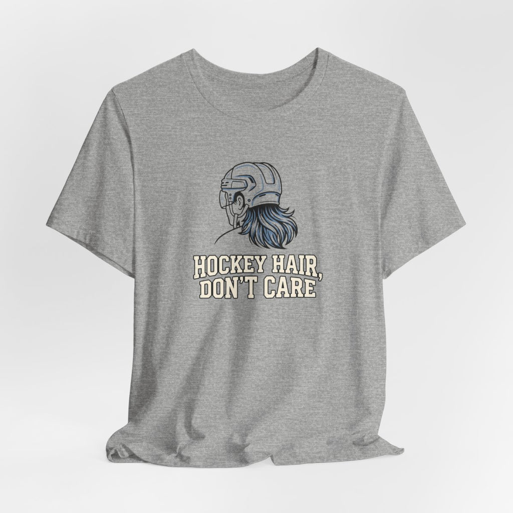 Hockey Hair Don't Care Tee | Funny Mullet Hockey Shirt