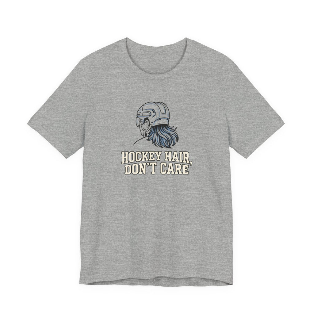 Hockey Hair Don't Care Tee | Funny Mullet Hockey Shirt