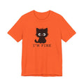 I'm Fine Cat Tee | Funny Spooky Black Cat Halloween Shirt